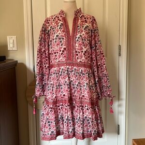 Oliphant yoke dress samba red